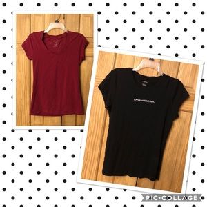 Lot of two t-shirts Banana Republic & Wet Seal